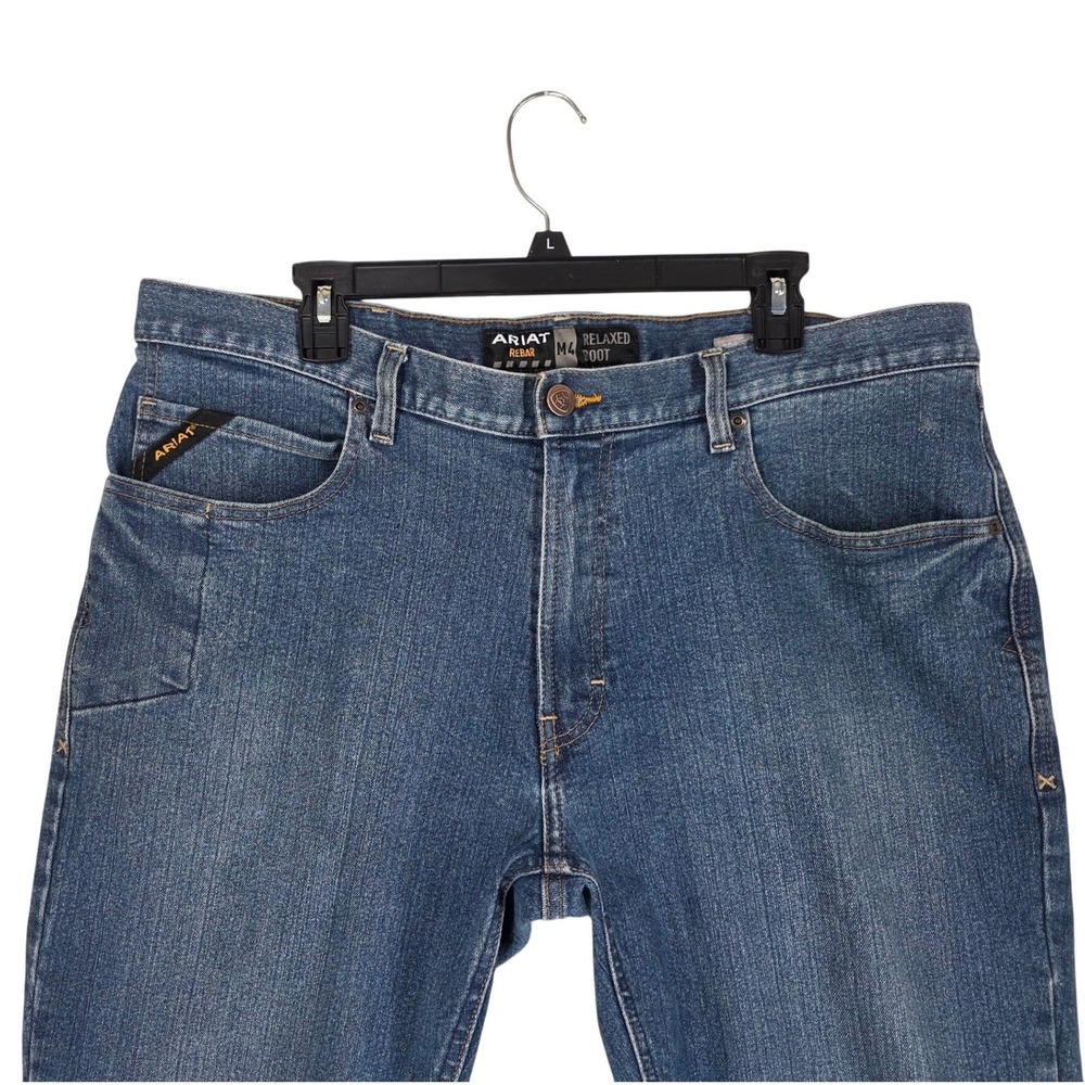 Ariat Blue Jean M4 Rebar Relaxed Bootcut Men 38x30(29) Stretch Denim 10016221 - Picture 8 of 16